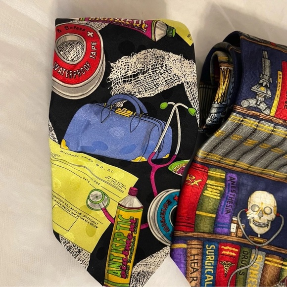 Ties 100% Silk Medical Theme Bundle Set Of 4 - Picture 2 of 9